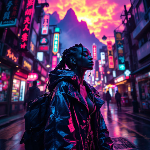 Neon City Girls Digital Wall Art — No. 619 — Digital Wall Art