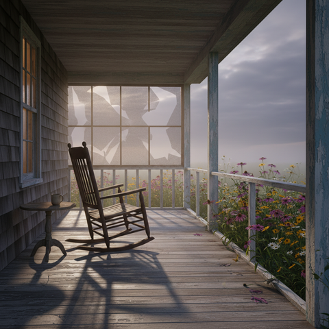 Porch Rocking Chair at Dawn