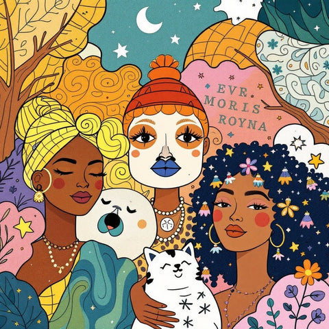 Bohemian Moon Sisters Wall Art Print