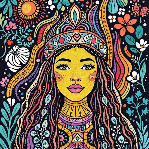 Bohemian Lush Floral Portrait Wall Art