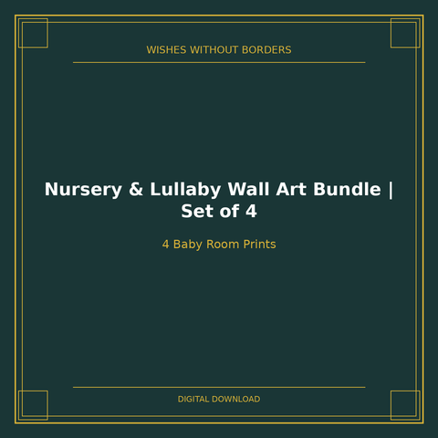 Nursery & Lullaby Wall Art Bundle | Set of 4