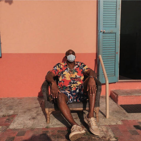 Casual Man Sitting Outdoors — No. 024 — Digital Wall Art