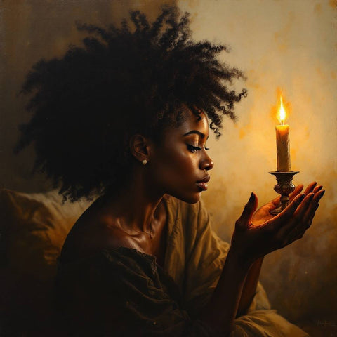 Candlelight Portrait Art — No. 296 — Digital Wall Art