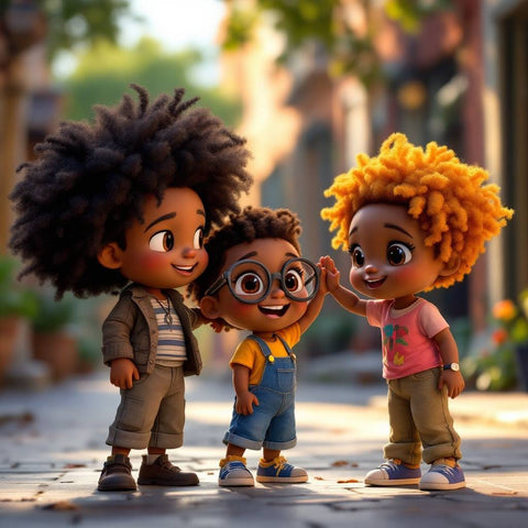 African American Animated Characters — No. 515 — Digital Wall Art