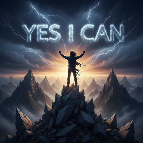 Yes I Can Motivational Mountain Poster | Inspirational Kids Wall Art | Growth Mindset Classroom Decor | Achievement Print | Digital Download