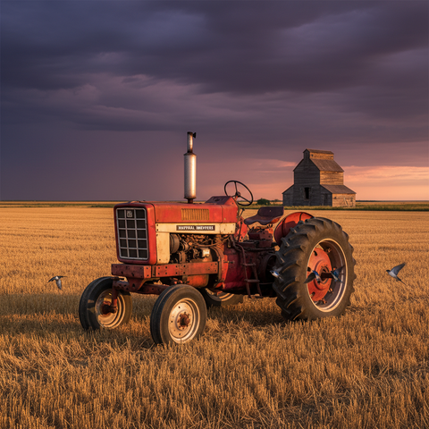 Tractor Fleet at Golden Hour