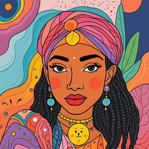 Boho Colorful Ethnic Pattern Print