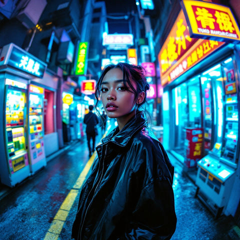 Neon City Girls Digital Art — No. 638 — Digital Wall Art