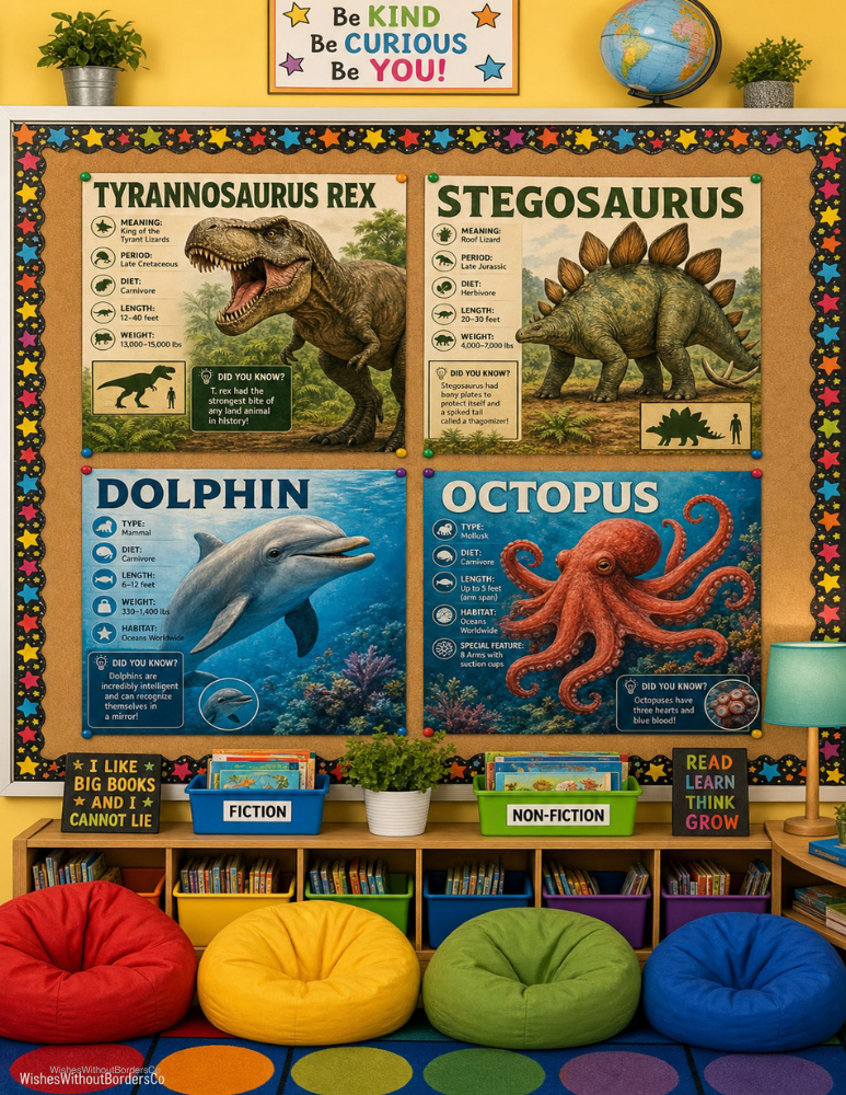10 Dinosaurs Discovered by Kids — Premium Classroom Poster Set