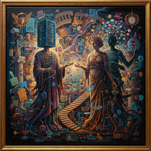 Surreal Symbolic Figures Digital Art — No. 592 — Digital Wall Art