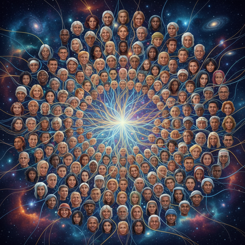 Cosmic Faces Digital Art — No. 609 — Digital Wall Art