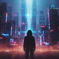 Neon City Girls Portrait Print — No. 612 — Digital Wall Art