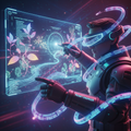 Beautiful Neon City Girls Print — No. 615 — Digital Wall Art