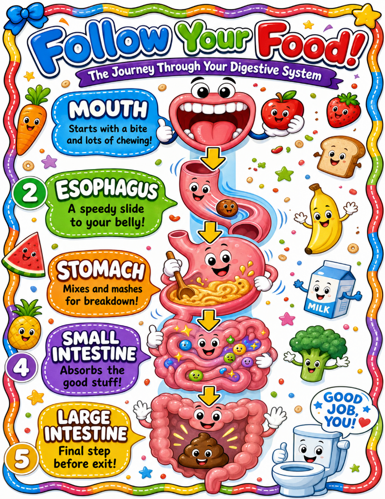 Human Body Operating System — 6 Printable Poster Set for Kids | Body Systems Classroom Decor