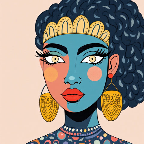Boho Minimalist Line Art Portrait Print