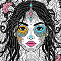 Bohemian Goddess Figure Wall Art Print