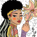 Bohemian Earthy Tones Portrait Print