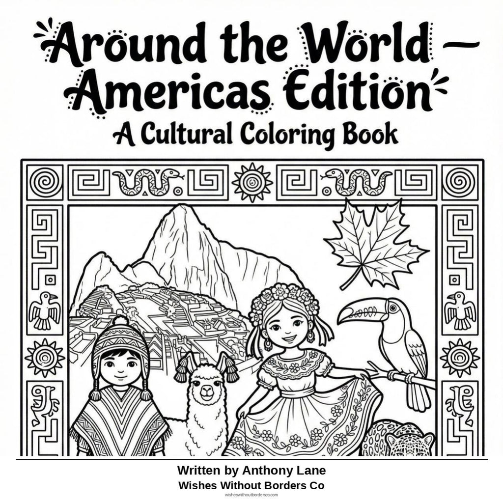 Around the World Coloring Book: Americas Edition — Cultural Coloring Pages (Digital PDF)