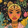 Boho Mystic Eye Spiritual Wall Art