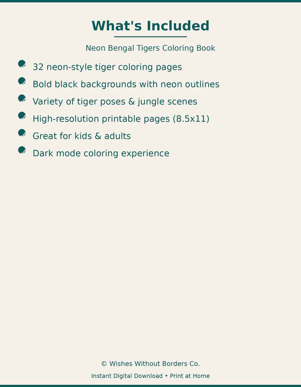neon_bengal_tigers what's included