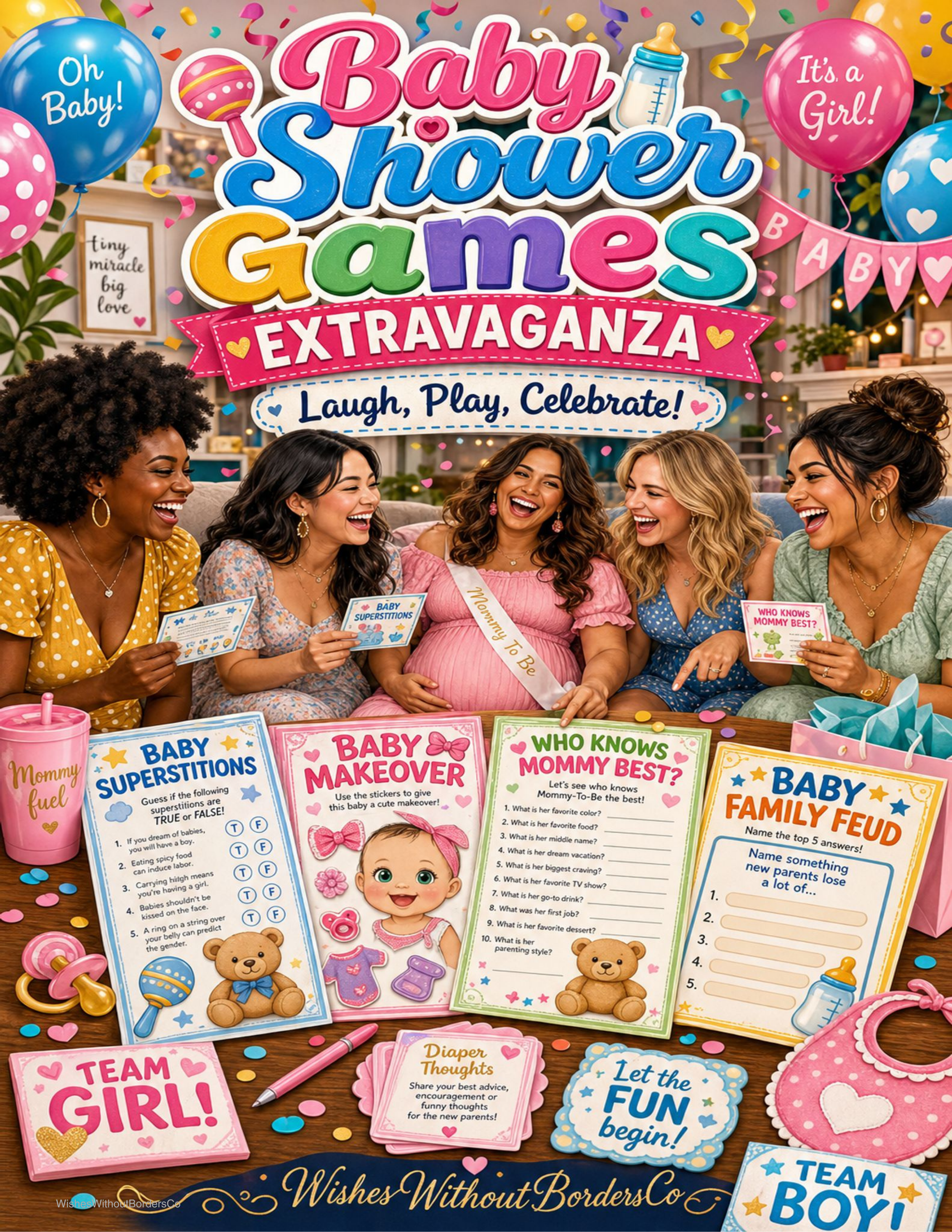 10 Exciting Baby Shower Games Printable Bundle