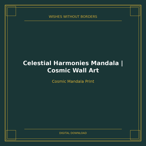 Celestial Harmonies Mandala | Cosmic Wall Art