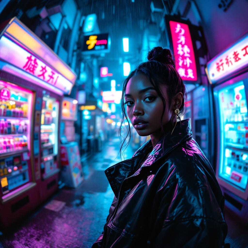 Neon City Girls Digital Art — No. 622 — Digital Wall Art