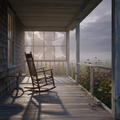 Porch Rocking Chair at Dawn