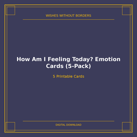 How Am I Feeling Today? Emotion Cards (5-Pack)
