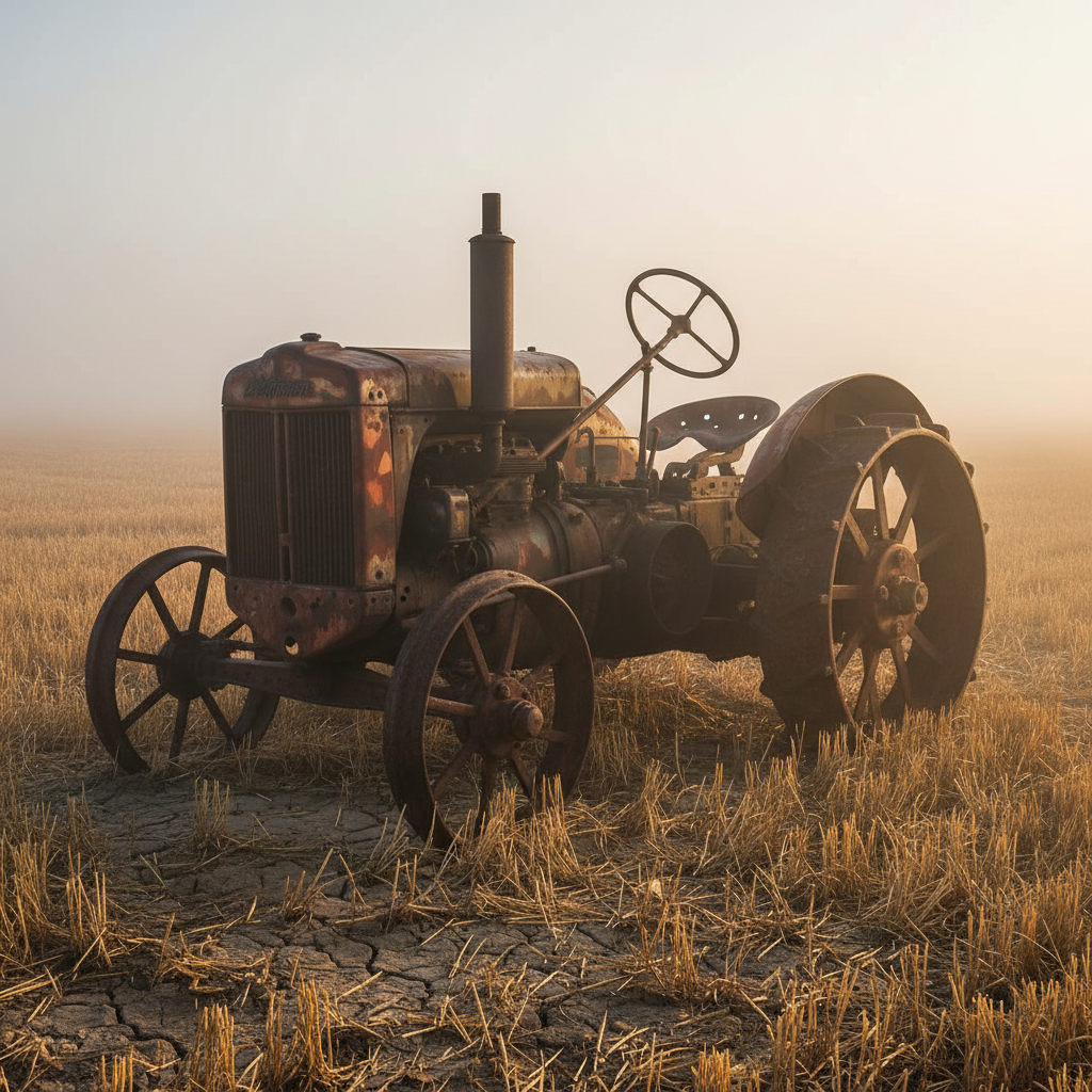 Antique Tractor in Warm Light