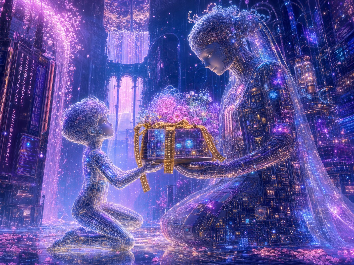 Beautiful Neon City Girls Print — No. 631 — Digital Wall Art