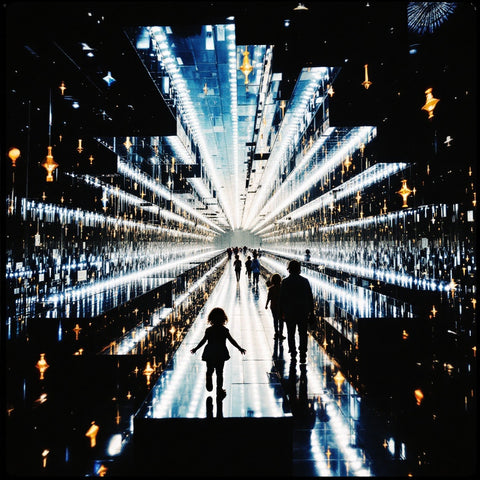Family in the Light Tunnel
