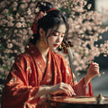 Koto Player in Red