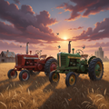 Tractor in the Tall Corn