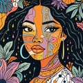 Boho Geometric Aztec Pattern Print