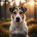 Wire-Haired Terrier in Golden Field