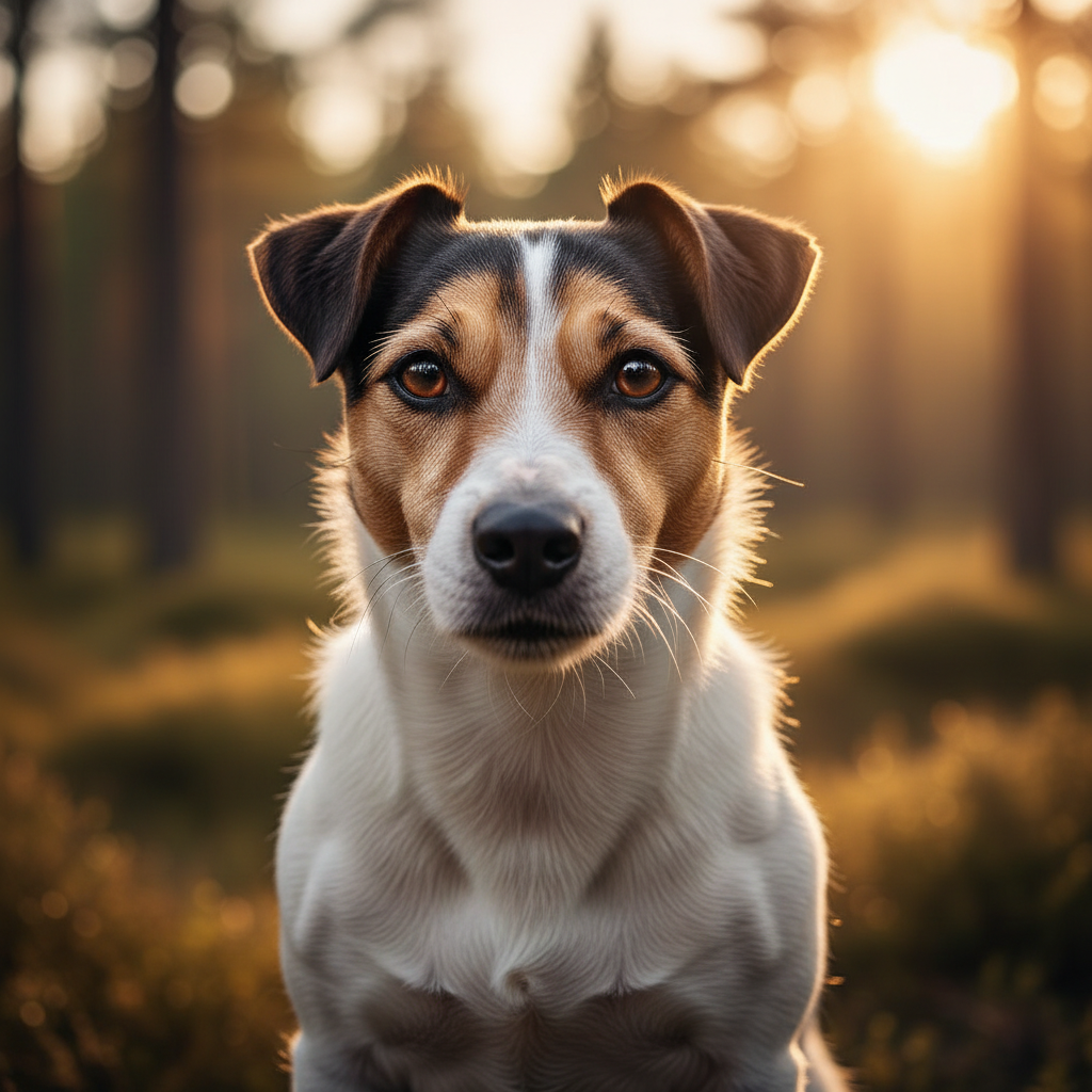 Wire-Haired Terrier in Golden Field