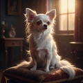 Golden Chihuahua at Sunset