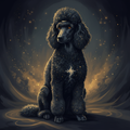 Elegant Black Poodle Portrait