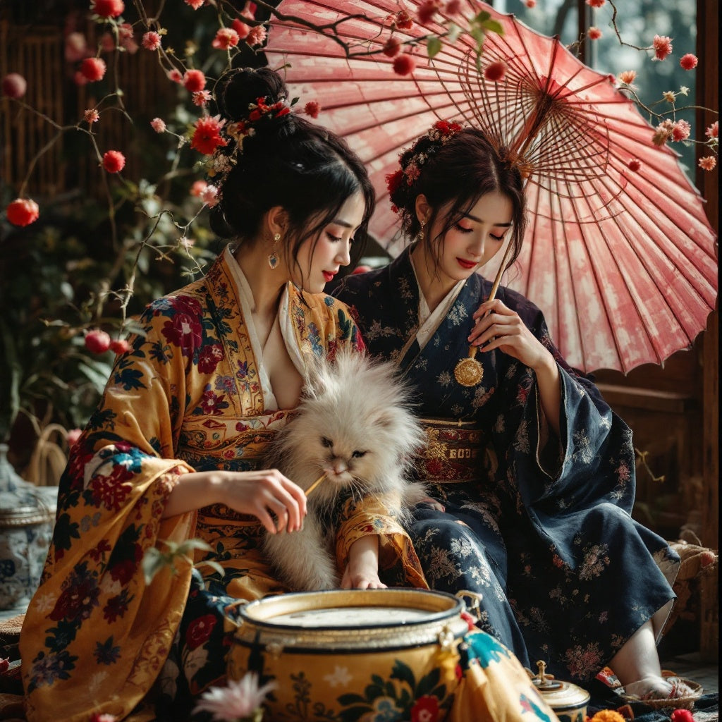 Sisters Under the Parasol