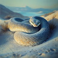 Blue Coils on Silver Sand