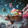 Space Diner with Astronaut