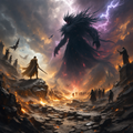 Lone Warrior vs Storm Giant Courage Card
