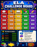 ELA Challenge Board – Printable Classroom Review Game PNG image 1