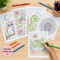 Creative Coloring Pages Collection — Printable Activity Sheets for Kids