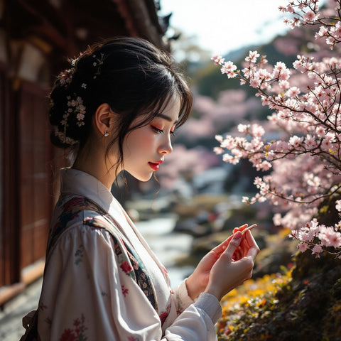 Spring Blossoms and Silk