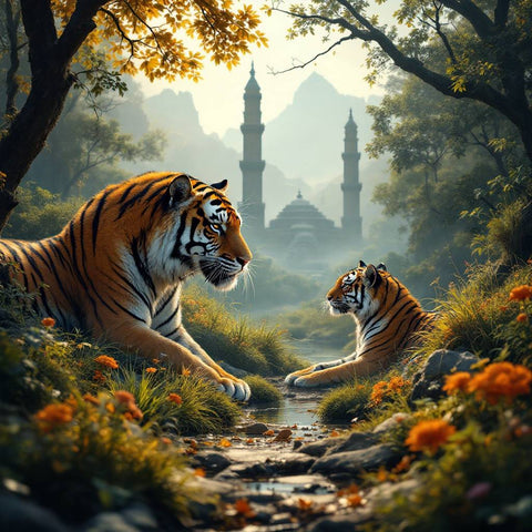 Serene Wildlife Sanctuary Art — No. 373 — Digital Wall Art