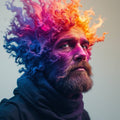 Colorful Neon Portrait Art — No. 219 — Digital Wall Art
