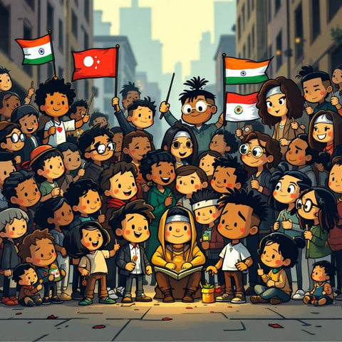 Multicultural Unity Art — No. 482 — Digital Wall Art