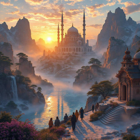 Ethereal Fantasy Landscape Print — No. 446 — Digital Wall Art
